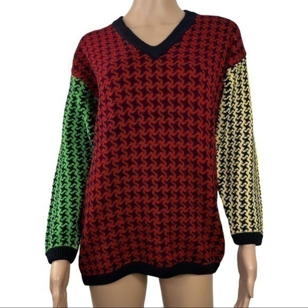 Christina Petite Women Sweater Multicolored Pullover Sz Large